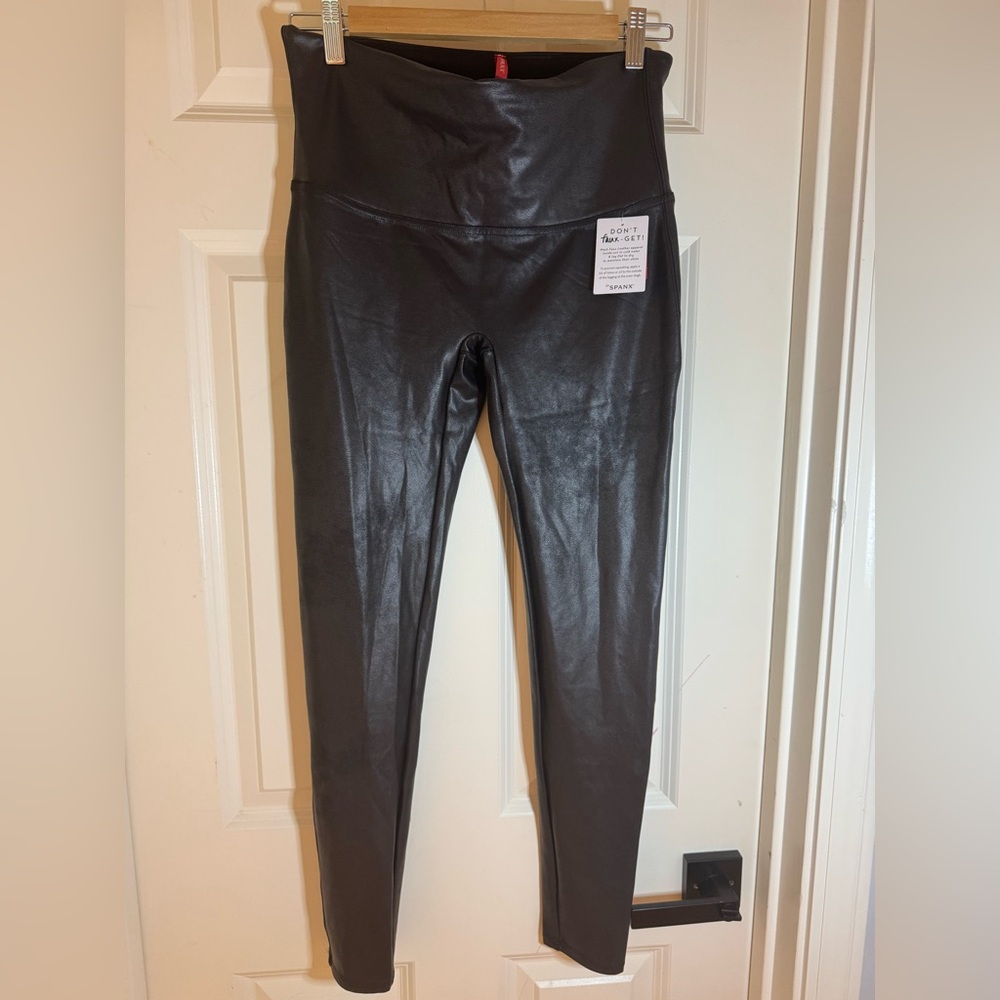 NWT Spanx Faux Leather Leggings, XL - Picture 3 of 9